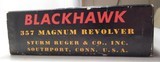 RUGER .357 MAGNUM FLAT-TOP “BLACKHAWK” REVOLVER - NEW in ORIGINAL BOX with PAPERS from COLLECTING TEXAS – MADE 1962 - 21 of 21
