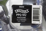WALTHER PPQ-M2
9mm SEMI-AUTO PISTOL with ACCESSORIES from COLLECTING TEXAS – 10 EXTRA MAGAZINES, BOX, etc. - 4 of 9