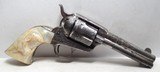 118 YEAR-OLD FACTORY ENGRAVED COLT S.A.A. 45 REVOLVER with TEXAS CONNECTIONS from COLLECTING TEXAS – FACTORY LETTER - 1 of 18