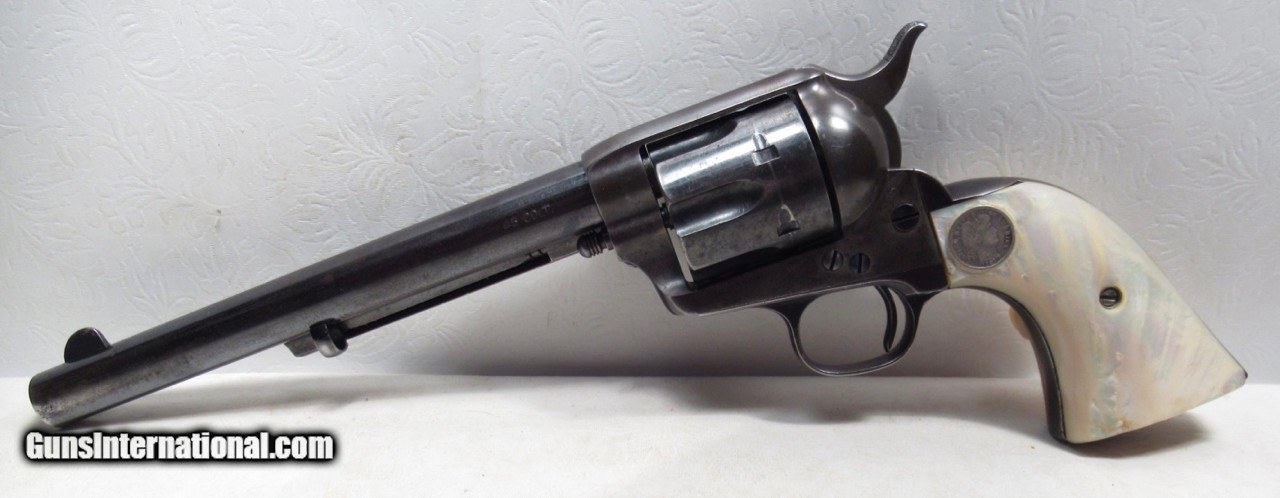ANTIQUE COLT 45 S.A.A. REVOLVER with HOLSTER RIG from