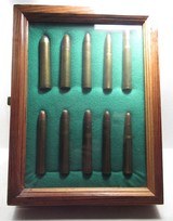 ANTIQUE BRITISH NITRO EXPRESS CARTRIDGES in WOODEN DISPLAY CASE from COLLECTING TEXAS - 2 of 9