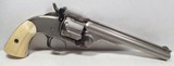 VERY RARE ANTIQUE NICKEL PLATED 2ND MODEL SCHOFIELD U.S. MARKED REVOLVER from COLLECTING TEXAS – IVORY GRIPS – CIRCA 1876-1877 - 1 of 16