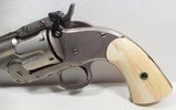VERY RARE ANTIQUE NICKEL PLATED 2ND MODEL SCHOFIELD U.S. MARKED REVOLVER from COLLECTING TEXAS – IVORY GRIPS – CIRCA 1876-1877 - 6 of 16
