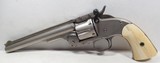 VERY RARE ANTIQUE NICKEL PLATED 2ND MODEL SCHOFIELD U.S. MARKED REVOLVER from COLLECTING TEXAS – IVORY GRIPS – CIRCA 1876-1877 - 5 of 16