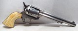 NICE ANTIQUE COLT S.A.A. 45 REVOLVER from COLLECTING TEXAS – IVORY GRIPS – 7 1/2” BARREL – NICKEL FINISH - 1 of 17