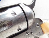 NICE ANTIQUE COLT S.A.A. 45 REVOLVER from COLLECTING TEXAS – IVORY GRIPS – 7 1/2” BARREL – NICKEL FINISH - 7 of 17
