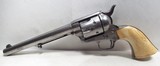 NICE ANTIQUE COLT S.A.A. 45 REVOLVER from COLLECTING TEXAS – IVORY GRIPS – 7 1/2” BARREL – NICKEL FINISH - 4 of 17