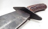 LARGE ANTIQUE BOWIE KNIFE with ORIGINAL SHEATH from COLLECTING TEXAS – FOUND in MATAMOROS, MEXICO - 10 of 18