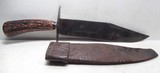 LARGE ANTIQUE BOWIE KNIFE with ORIGINAL SHEATH from COLLECTING TEXAS – FOUND in MATAMOROS, MEXICO
