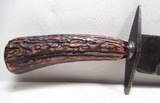 LARGE ANTIQUE BOWIE KNIFE with ORIGINAL SHEATH from COLLECTING TEXAS – FOUND in MATAMOROS, MEXICO - 2 of 18