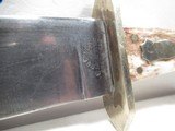 LARGE BOWIE KNIFE MARKED “W. BROADHURST – SHEFFIELD” with SHEATH from COLLECTING TEXAS – 9 1/2” BLADE - 7 of 15