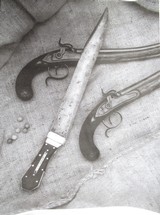“BOWIE No. 1” REPLICA KNIFE with SHEATH from COLLECTING TEXAS – HANDMADE COPY by GULZAR AHMED – COPY of ORIGINAL JAMES BLACK MADE BOWIE No.1 - 19 of 20