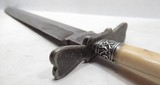 BOWIE STYLE SIDE KNIFE with SHEATH from COLLECTING TEXAS – MARKED “EVANS & CO. – 12 OLD FISH ST. – LONDON” – IVORY HANDLE - 10 of 16