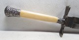 BOWIE STYLE SIDE KNIFE with SHEATH from COLLECTING TEXAS – MARKED “EVANS & CO. – 12 OLD FISH ST. – LONDON” – IVORY HANDLE - 2 of 16
