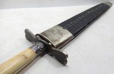 BOWIE STYLE SIDE KNIFE with SHEATH from COLLECTING TEXAS – MARKED “EVANS & CO. – 12 OLD FISH ST. – LONDON” – IVORY HANDLE - 15 of 16