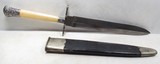 BOWIE STYLE SIDE KNIFE with SHEATH from COLLECTING TEXAS – MARKED “EVANS & CO. – 12 OLD FISH ST. – LONDON” – IVORY HANDLE
