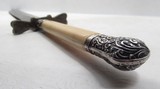 BOWIE STYLE SIDE KNIFE with SHEATH from COLLECTING TEXAS – MARKED “EVANS & CO. – 12 OLD FISH ST. – LONDON” – IVORY HANDLE - 9 of 16