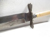 BOWIE STYLE SIDE KNIFE with SHEATH from COLLECTING TEXAS – MARKED “EVANS & CO. – 12 OLD FISH ST. – LONDON” – IVORY HANDLE - 7 of 16