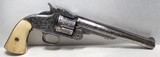 BEAUTIFUL ENGRAVED SMITH & WESSON MODEL 3 AMERICAN SECOND MODEL REVOLVER from COLLECTING TEXAS – CARVED IVORY GRIPS - 5 of 16