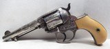 ANTIQUE FACTORY ENGRAVED COLT “THUNDERER” .41 CALIBER REVOLVER from COLLECTING TEXAS – FACTORY LETTER – IVORY GRIPS - 4 of 18