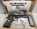 COLT MK IV – SERIES ’70 GOVERNMENT MODEL PISTOL from COLLECTING TEXAS - .45 ACP – ACCESSORIES INCLUDED - 1 of 17