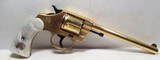 ANTIQUE COLT D.A. 32 PRESENTATION REVOLVER from COLLECTING TEXAS – NAVY CROSS RECIPIENT – GOLD PLATED - 1 of 20