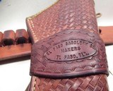 EL PASO, TEXAS SADDLERY MADE GUN RIG from COLLECTING TEXAS - .45 COLT CALIBER – 4 3/4” COLT S.A.A. REVOLVER - 3 of 9