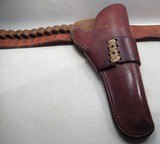 H.H. HEISER MARKED and MADE BELT and HOLSTER GUN RIG from COLLECTING TEXAS - .45 COLT CALIBER – 5 1/2” COLT S.A.A. REVOLVER - 2 of 11