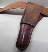 H.H. HEISER MARKED and MADE BELT and HOLSTER GUN RIG from COLLECTING TEXAS - .45 COLT CALIBER – 5 1/2” COLT S.A.A. REVOLVER - 9 of 11