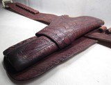 N. PORTER – PHOENIX, ARIZONA MADE BELT with HOLSTER from COLLECTING TEXAS – FLORAL PATTERN - .41 COLT CALIBER - 7 of 11