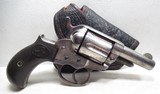 ANTIQUE COLT MODEL 1877 ETCH PANEL “THUNDERER” REVOLVER from COLLECTING TEXAS – MADE 1880 – “BIKINI” STYLE HOLSTER INCLUDED