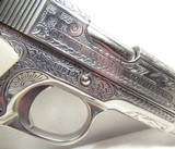 DAVID WADE HARRIS ENGRAVED COLT COMBAT COMMANDER .45 PISTOL from COLLECTING TEXAS – GIRAFFE BONE GRIPS - 4 of 19