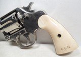 101 YEAR-OLD COLT NEW SERVICE REVOLVER from COLLECTING TEXAS – NICKEL FINISH – IVORY GRIPS – FACTORY LETTER - 5 of 16
