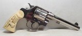 101 YEAR-OLD COLT NEW SERVICE REVOLVER from COLLECTING TEXAS – NICKEL FINISH – IVORY GRIPS – FACTORY LETTER
