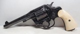 RARE FACTORY ENGRAVED COLT NEW SERVICE MODEL REVOLVER from COLLECTING TEXAS – FACTORY LETTER INCLUDED – MADE 1925