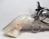BEAUTIFUL ANTIQUE FACTORY ENGRAVED COLT S.A.A. REVOLVER from COLLECTING TEXAS – FACTORY RE-WORKED – FACTORY LETTER - 2 of 17