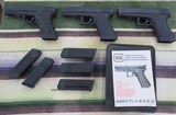 THREE GLOCK MODEL 21 - .45 ACP PISTOLS with ACCESSORIES from COLLECTING TEXAS