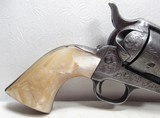ANTIQUE FACTORY ENGRAVED COLT SINGLE ACTION ARMY REVOLVER from COLLECTING TEXAS – MADE 1892 – CARVED PEARL GRIPS - 2 of 16