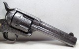 ANTIQUE FACTORY ENGRAVED COLT SINGLE ACTION ARMY REVOLVER from COLLECTING TEXAS – MADE 1892 – CARVED PEARL GRIPS - 3 of 16