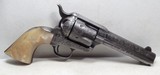 ANTIQUE FACTORY ENGRAVED COLT SINGLE ACTION ARMY REVOLVER from COLLECTING TEXAS – MADE 1892 – CARVED PEARL GRIPS