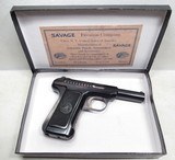 SAVAGE MODEL 1907 TRANSITIONAL ISSUE .32 SEMI-AUTO PISTOL from COLLECTING TEXAS – ORIGINAL BOX INCLUDED - 1 of 13