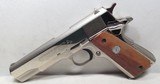 BEAUTIFUL COLT GOVERNMENT MODEL SERIES 70 - .45 ACP PISTOL in ORIGINAL NICKEL FINISH from COLLECTING TEXAS - 1 of 14
