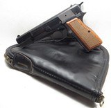 BELGIUM MADE BROWNING HI POWER PISTOL from COLLECTING TEXAS
MADE 1975
LIKE NEW CONDITION with ORIGINAL POUCH