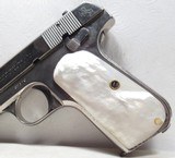 COLT 1908 MODEL - .380 CALIBER PISTOL in NICKEL FINISH from COLLECTING TEXAS – MADE 1926 – PEARL GRIPS - 2 of 14