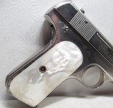 COLT 1908 MODEL - .380 CALIBER PISTOL in NICKEL FINISH from COLLECTING TEXAS – MADE 1926 – PEARL GRIPS - 6 of 14