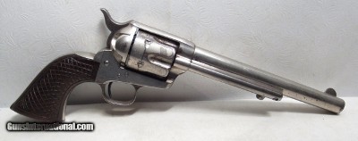 VERY INTERESTING COLT S.A.A. REVOLVER from COLLECTING TEXAS – HENRY NETTLETON INSPECTED – U.S. GOVT. SHIPPED in 1878