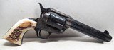 FINE ENGRAVED
2ND GEN. COLT S.A.A. 45 REVOLVER from COLLECTING TEXAS – FACTORY LETTER – SAGINAW, MICHIGAN SHIPPED - 6 of 20