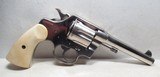 NEAR PERFECT CONDITION COLT NEW SERVICE REVOLVER from COLLECTING TEXAS – NICKEL/IVORY with MONEY BELT and HOLSTER – FACTORY LETTER - 2 of 21
