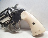 NEAR PERFECT CONDITION COLT NEW SERVICE REVOLVER from COLLECTING TEXAS – NICKEL/IVORY with MONEY BELT and HOLSTER – FACTORY LETTER - 4 of 21