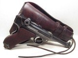 RARE 1906 AMERICAN EAGLE 9mm LUGER with COWBOY DOUBLE-LOOP BRADSHAW HARNESS Co. HOLSTER from COLLECTING TEXAS
